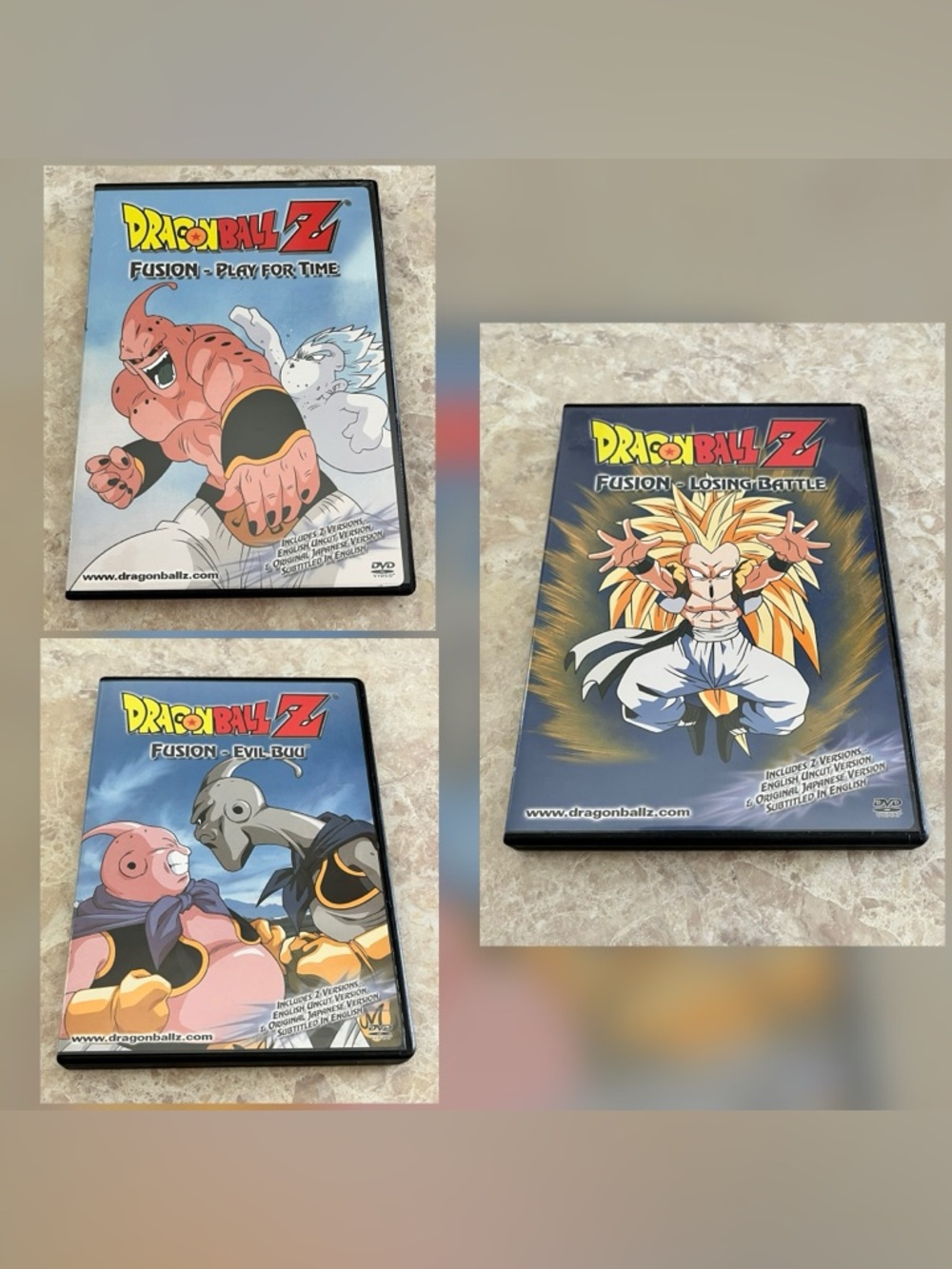 2002 Funimation DVD Dragon Ball Z: Fusion Saga Only 3 DVD's (Incomplete Saga)